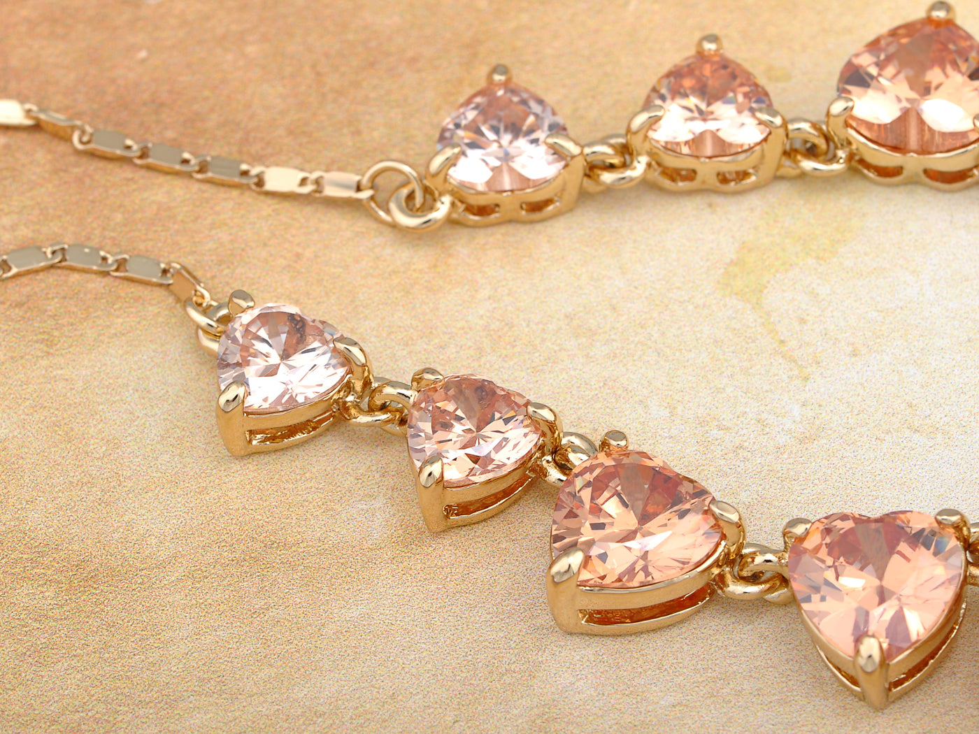 Fire Opal Lovely Heart Collection Element Earring Necklace Set