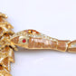 Swarovski Crystal Topaz Rattlesnake Bites Own Tail Necklace Earring Set