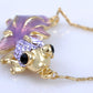 Violet T Adorned Fish With Enamel Tail Necklace