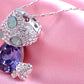 Tanzanite Dangle Pacific Opal Embellished Magical Mushrooms Necklace