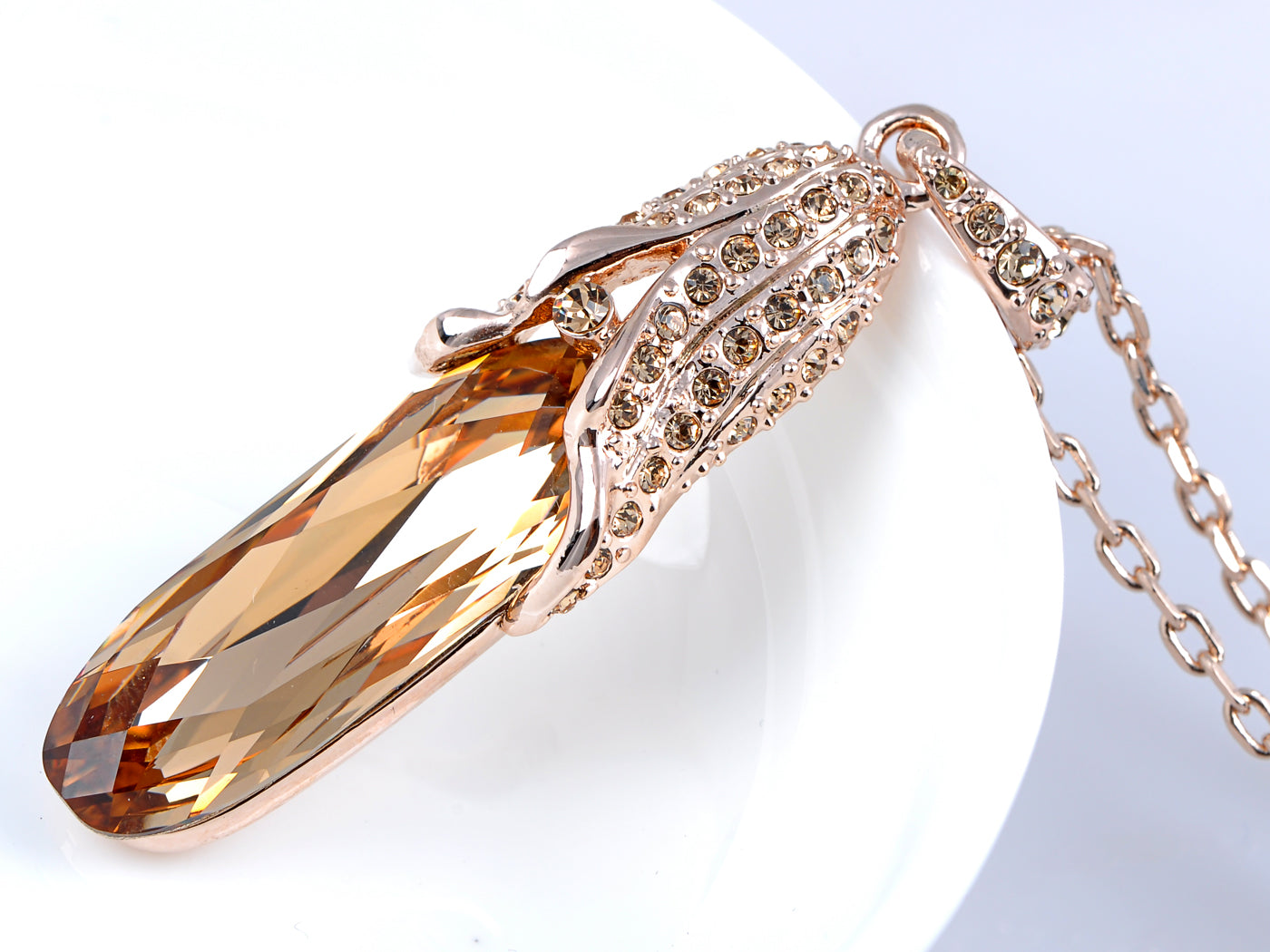 Swarovski Crystal Corn in Cob Peanut Pendant Necklace