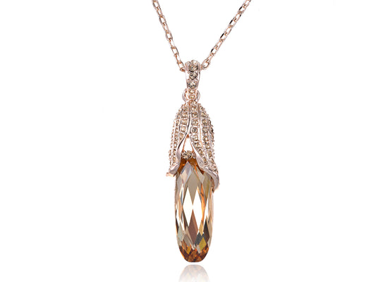 Swarovski Crystal Corn in Cob Peanut Pendant Necklace