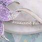 Swarovski Crystal Purple Floral Lily Bib Necklace Stud Earrings Set