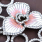 Swarovski Crystal Elements Bridal Pale Pink Flowers Orbs Necklace Earring Set