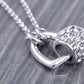 Swarovski Crystal Silver Element Classic Love Heart Shaped Pendant Necklace