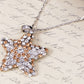 Swarovski Crystal Light Peach Silver Elements Starfish Necklace