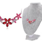 Swarovski Crystal Women's Fuchsia Elements Floral Necklace