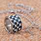 Swarovski Crystal Sapphire Shadow Elements Ring Power Key Of Life Necklace