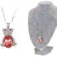 Swarovski Crystal Light Siam Bear Belly Honey Content Deious Glory Happy Time Necklace