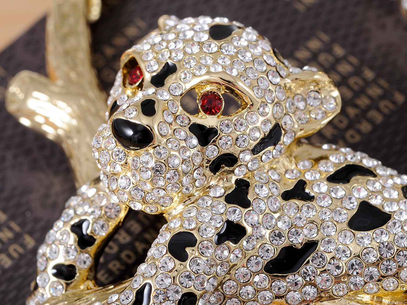 Swarovski Crystal Cheetah Leopard Magical Earring Necklace Set