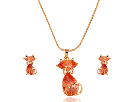 Elements Topaz Paris Cat Elegance Necklace Set