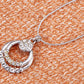 Swarovski Crystal Silver Elements Husk Hoop Essence Necklace