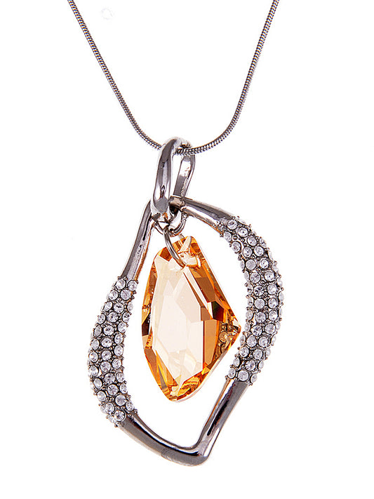 Swarovski Crystal Topaz Elements Treasure Of Life Necklace