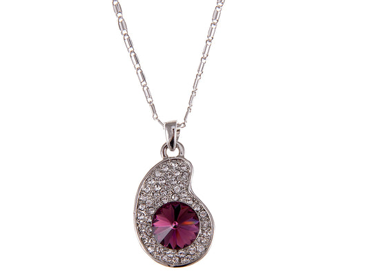 Swarovski Crystal Amethyst Elements Eggplant Center Necklace