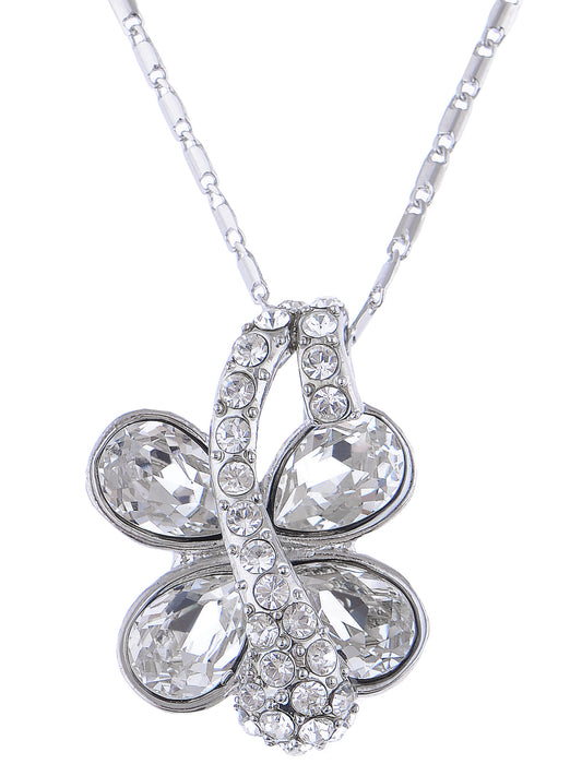 Swarovski Crystal Butterfly Pendant Silver D Birthday Best Girl Friend Necklace