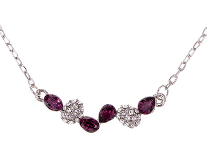 Swarovski Crystal Amethyst Elements Drops Through The Years Necklace