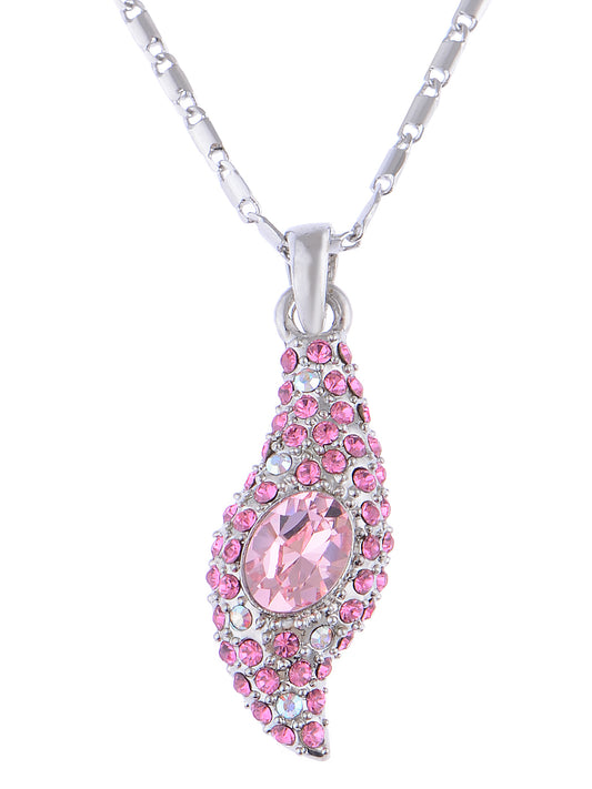 Swarovski Crystal Rose Fuchsia Elements Nature Husk Necklace