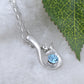 Swarovski Crystal Element Light Sapphire Abstract Sprout Pendant Necklace