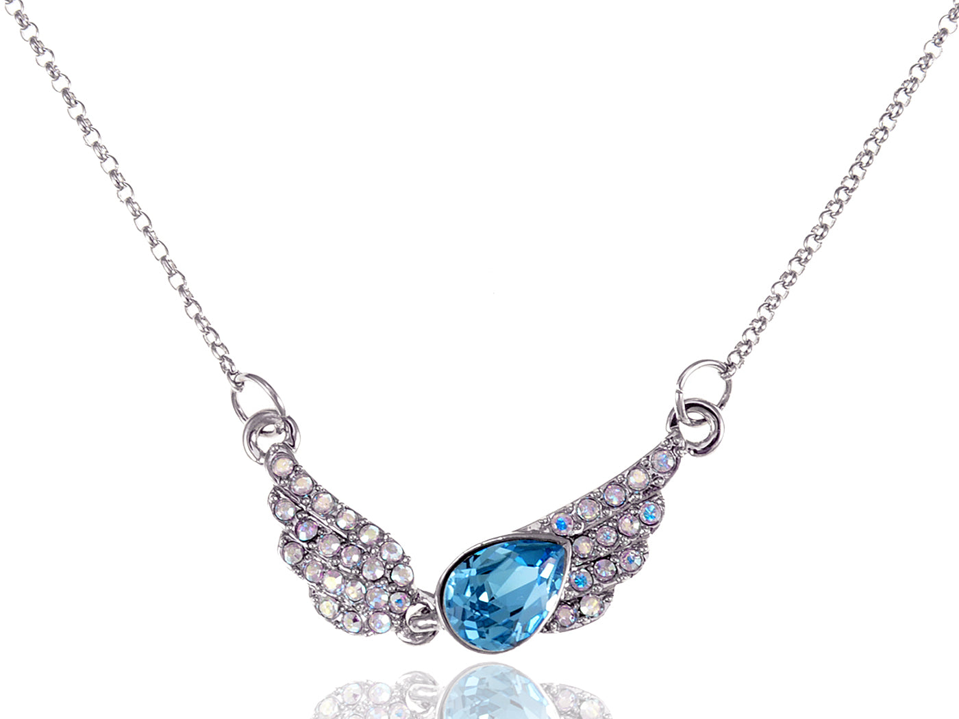 SWAROVSKI Crystal Angel Wing Necklace. 18