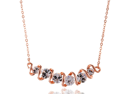 Swarovski Crystal Element Helix Swirl With Accents Necklace