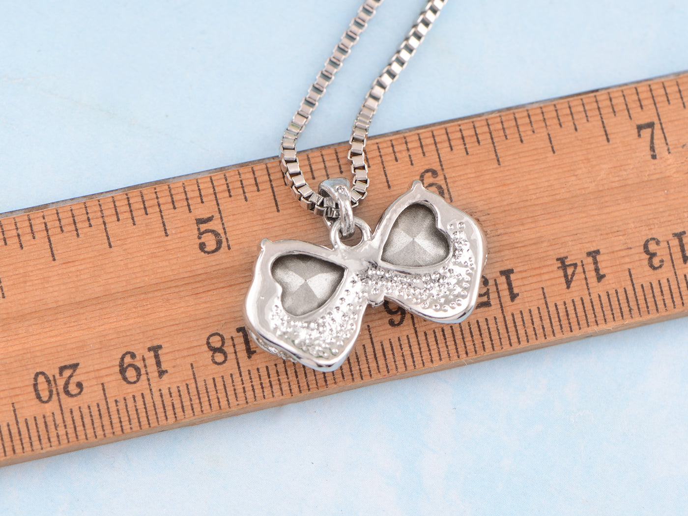 Swarovski Crystal Element Encrusted Classic Bow Pendant Necklace