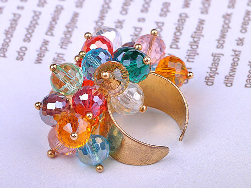 Ring Shimmery Warm Beads