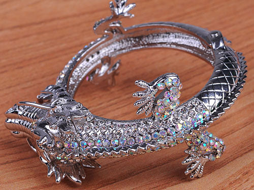 Iridescent Asian Zodiac Dragon Bangle Bracelet