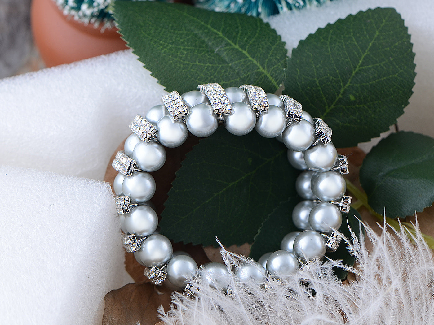 Vintage Pearl Wrap Stretch Bracelet