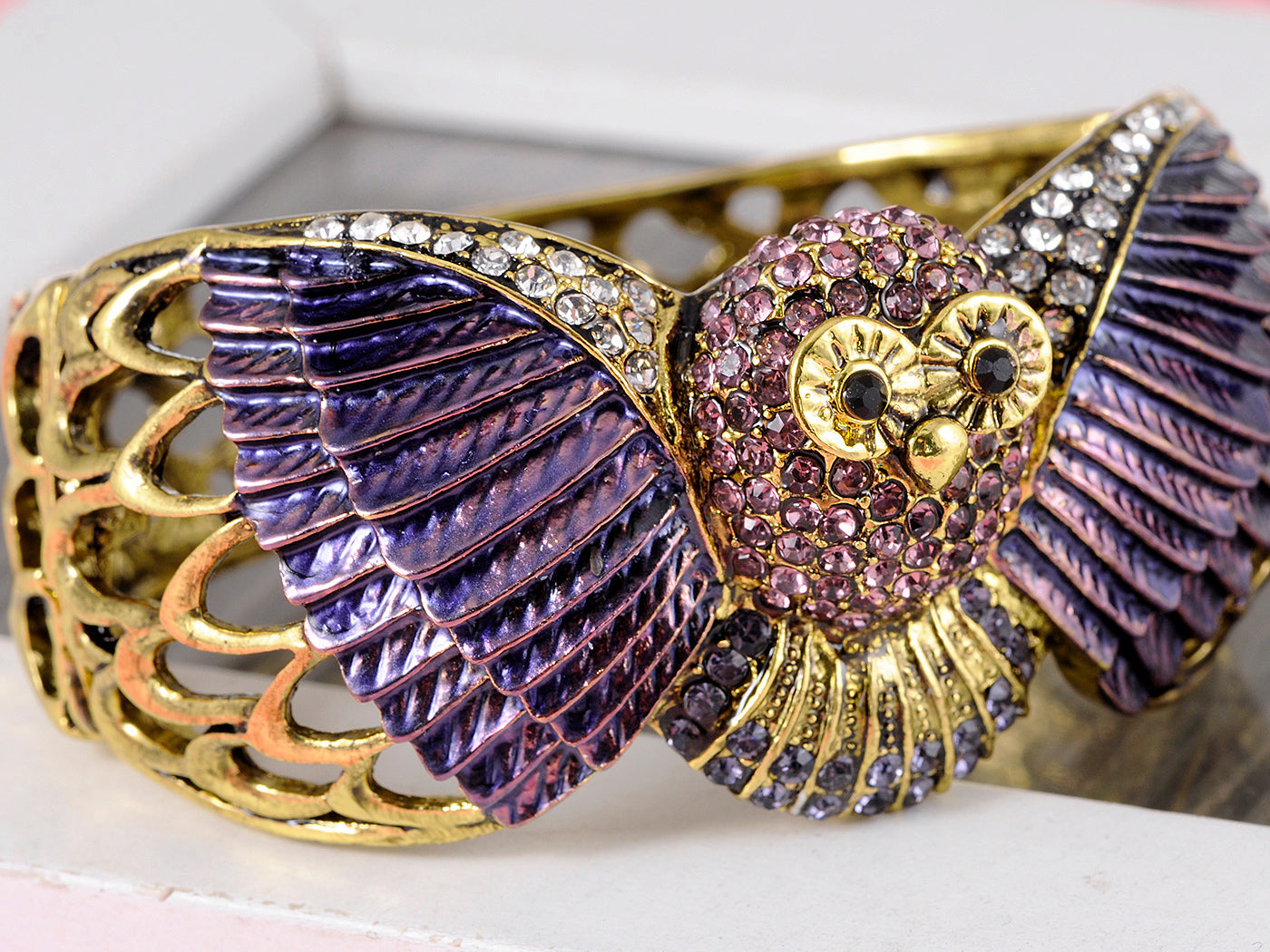 Owl Bird Bangle Cuff Bracelet