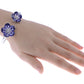 Swarovski Crystal Double Floral Daisy Element Bracelet Bangle