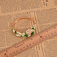 Elements Green Enamel Paint Intertwined Snake Bangle Bracelet
