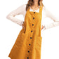 Corduroy Pinafore Overall Pocket Dress