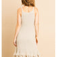 Sleeveless Ribbed Knit A-line Dress