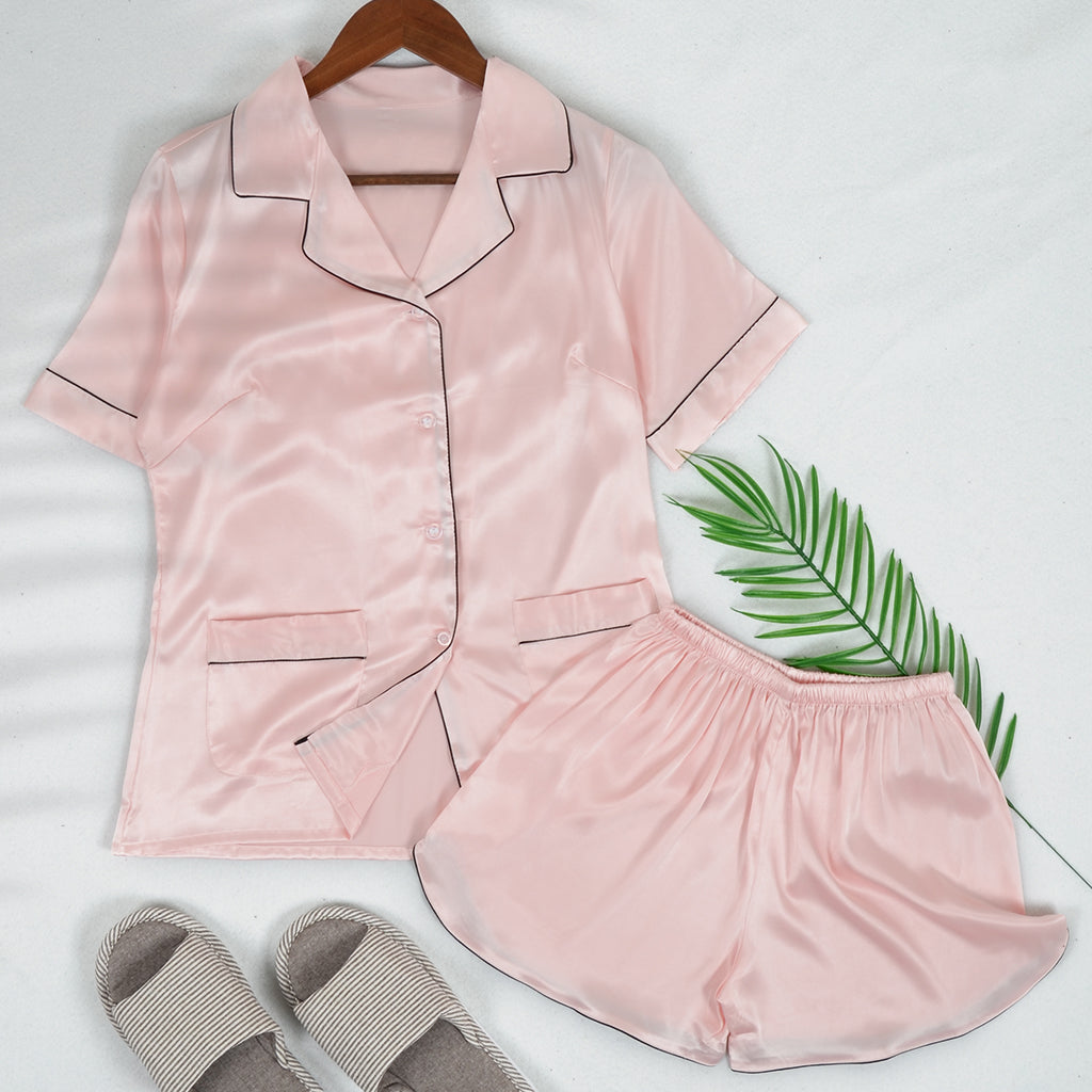 Beautifully Soft Notched Collar Pajama Set