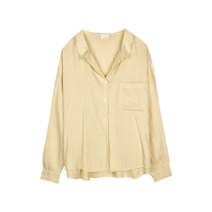 Vintage Loose Fitting Notched Shirt