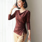 Side Gathered Cinched Top
