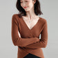 V-Neck Long Sleeve Slim Sweater Top