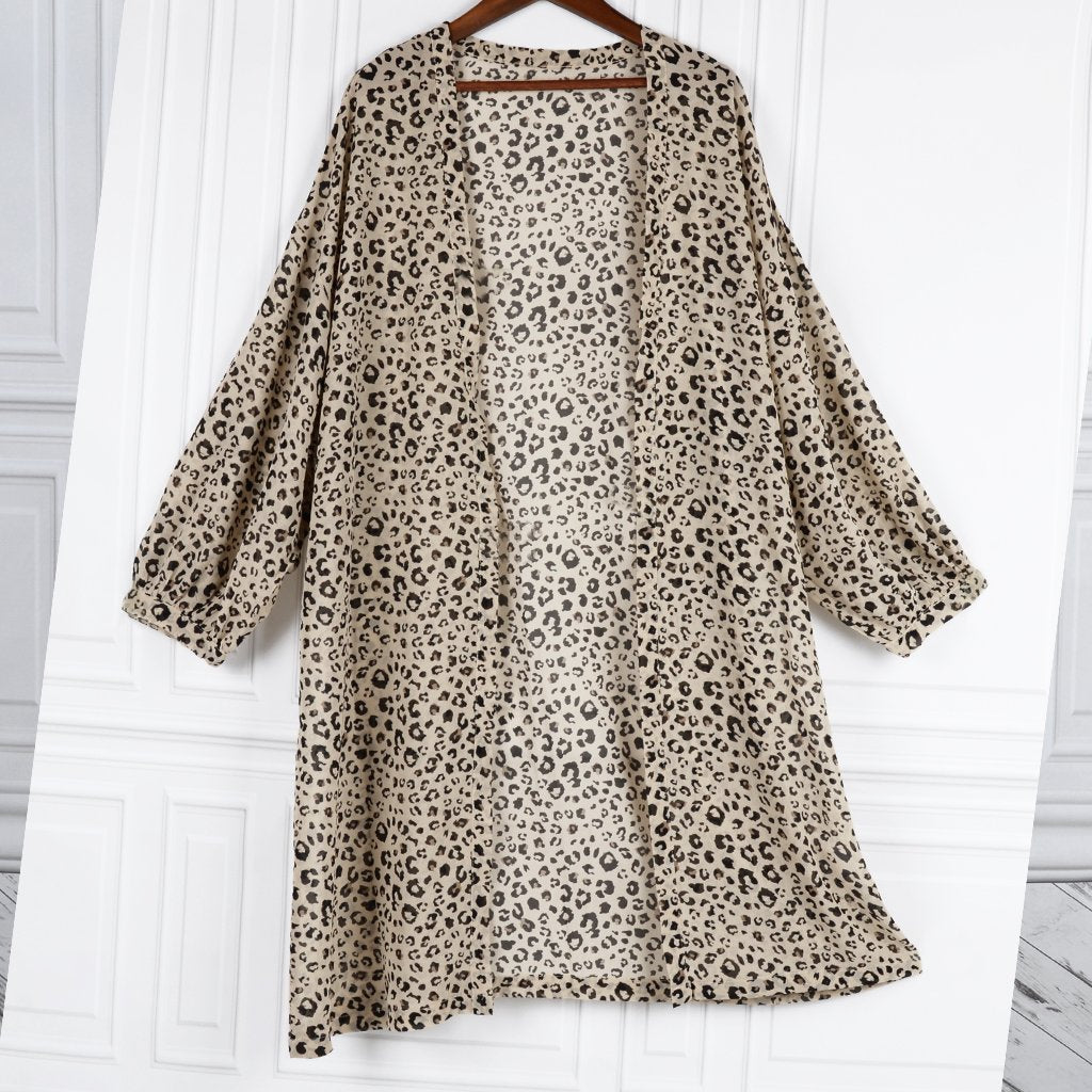 Leopard Sun Bathing Chiffon Summer Cardi