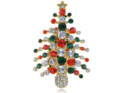 Winter Christmas Tree Noel Holiday Pin Brooch