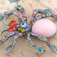 Artistic Colorful Austrian Bead Spider Pin Brooch