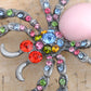 Artistic Colorful Austrian Bead Spider Pin Brooch