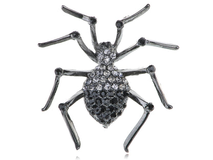 Gun Black Widow Spider Brooch Pin