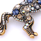 Vintage Combination Of Ab Unicorn Horse Pin Brooch
