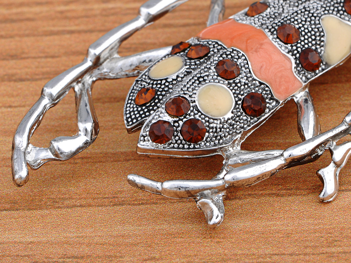 Enamel Topaz Beetle Bug Insect Pin Brooch