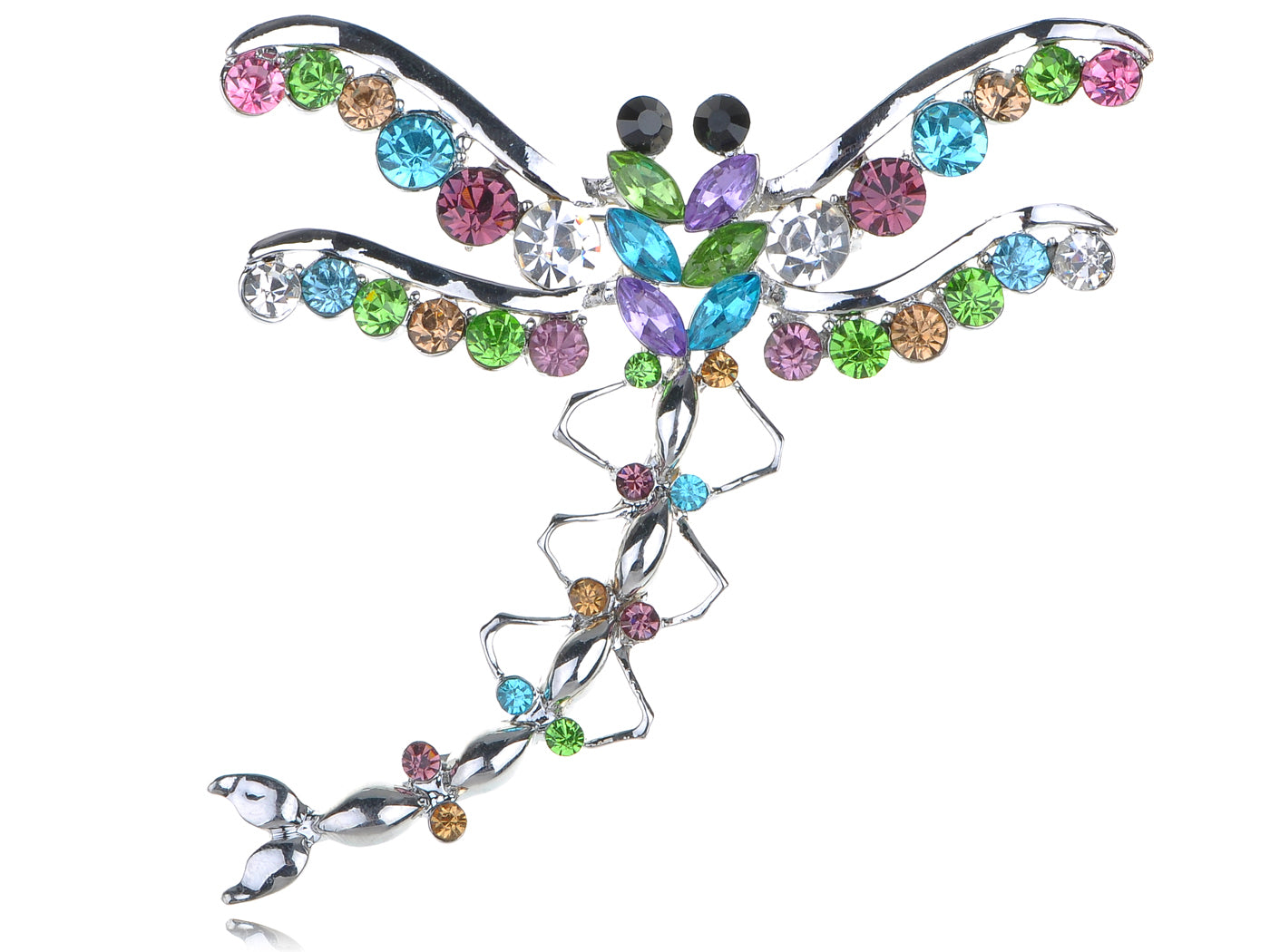 Austrian Colorful Dragonfly Pin Brooch