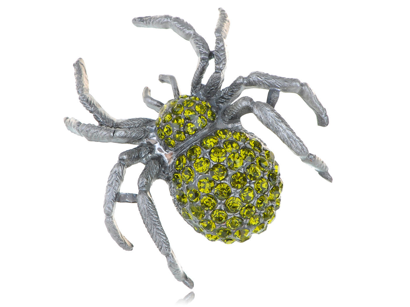 Vintage Repro Peridot Spider Jewelry Pin Brooch