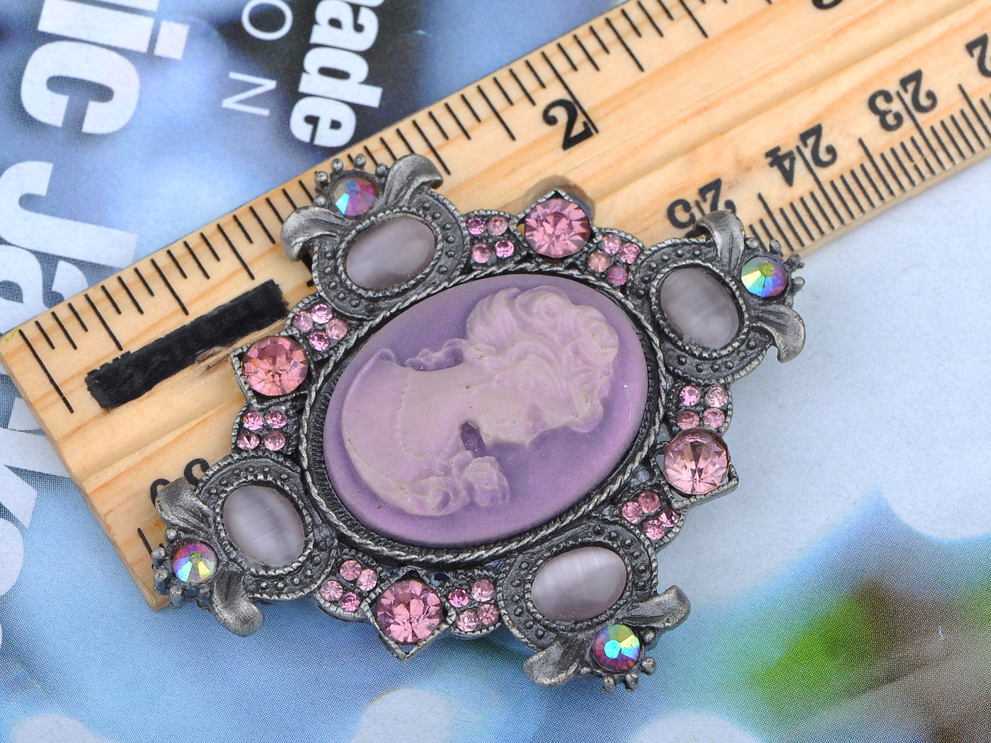 Dual Function Cameo Maid Pin Brooch Necklace Pendant