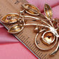 Topaz Swaying Leaves Pin Brooch