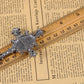 Wonens Gun Black Gothic Vintage Antique Cameo Cross Brooch Pin