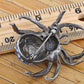 Light Sapphire Blue Color Czech Spider Insect Pin Brooch